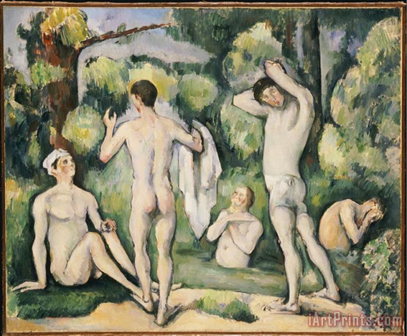 The Five Bathers C 1880 82 painting - Paul Cezanne The Five Bathers C 1880 82 Art Print
