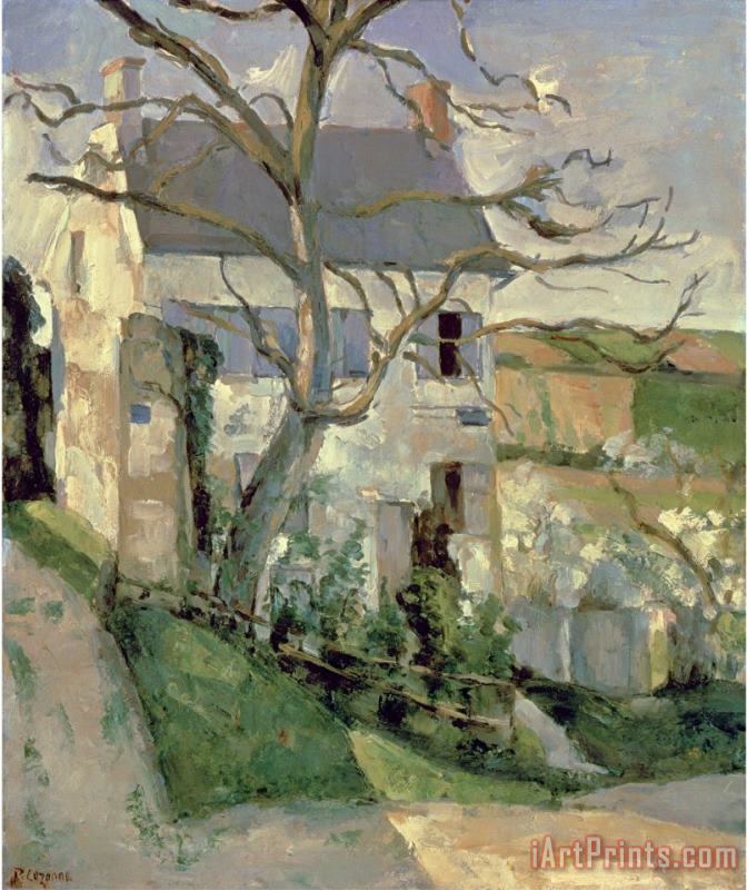 The House And The Tree C 1873 74 painting - Paul Cezanne The House And The Tree C 1873 74 Art Print