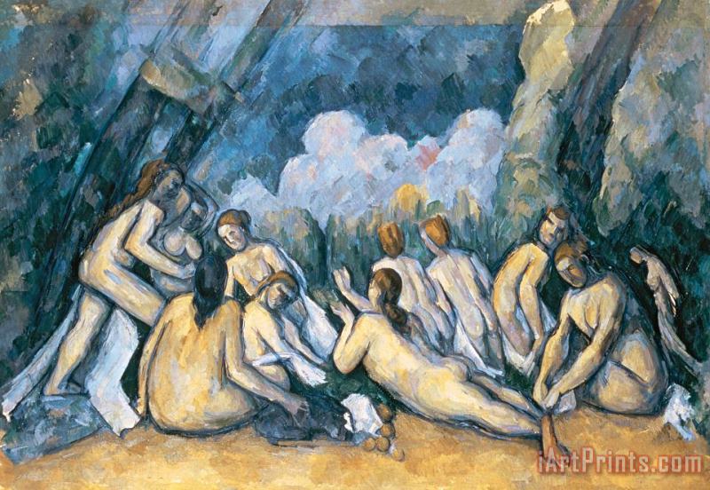 The Large Bathers painting - Paul Cezanne The Large Bathers Art Print