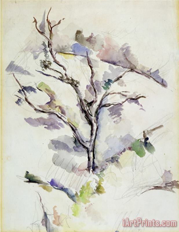 The Oak painting - Paul Cezanne The Oak Art Print