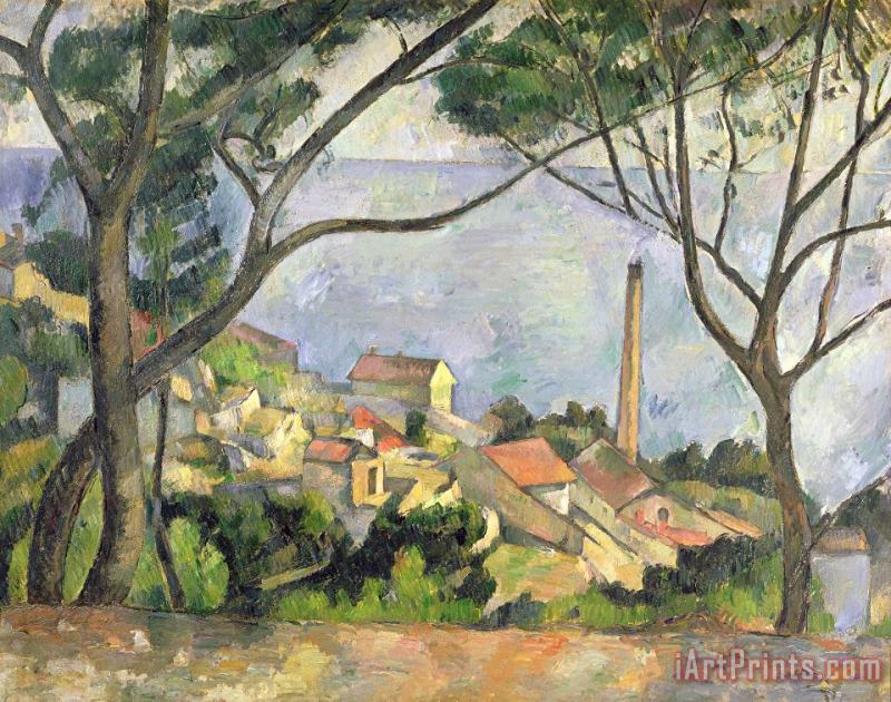 Paul Cezanne The Sea at l Estaque Art Print
