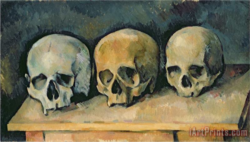 Paul Cezanne The Three Skulls C 1900 Oil on Canvas Art Print