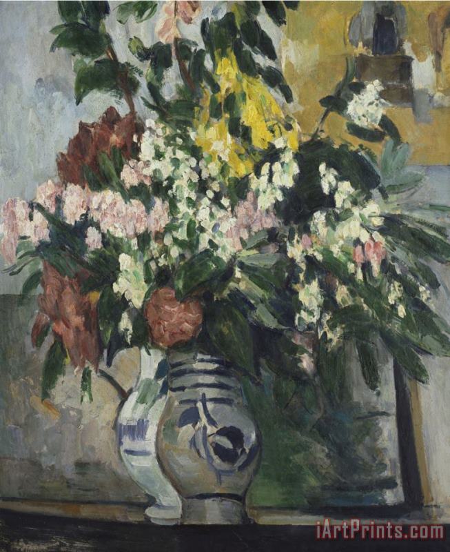 Paul Cezanne The Two Vases of Flowers Les Deux Vases De Fleurs Art Print