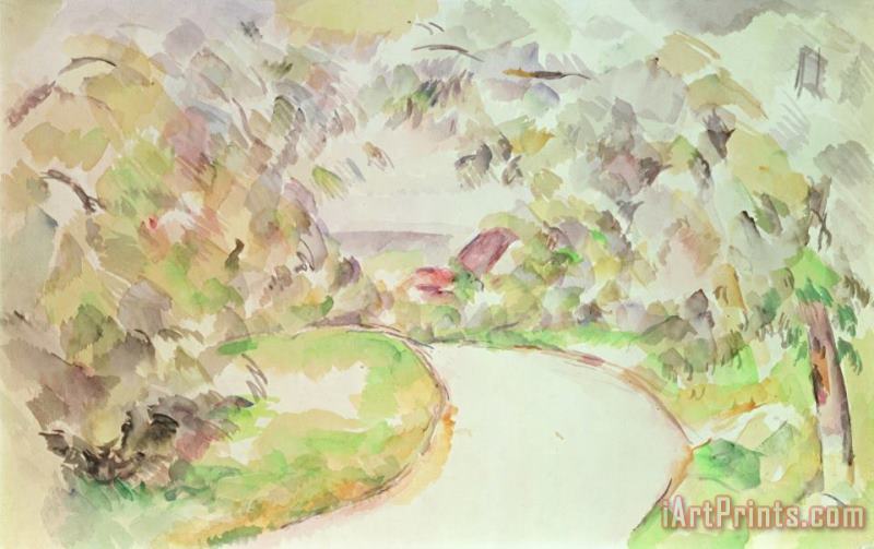 The Winding Road painting - Paul Cezanne The Winding Road Art Print