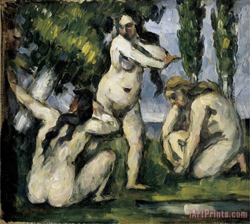 Three Bathers Trois Baigneuses painting - Paul Cezanne Three Bathers Trois Baigneuses Art Print