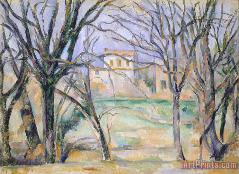Trees And Houses 1885 86 painting - Paul Cezanne Trees And Houses 1885 86 Art Print