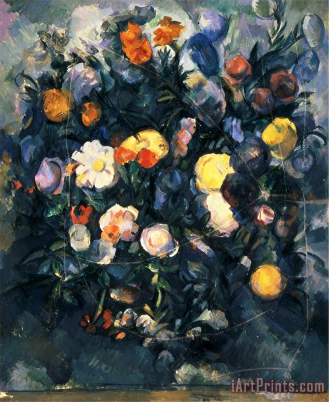 Vase of Flowers 19th painting - Paul Cezanne Vase of Flowers 19th Art Print