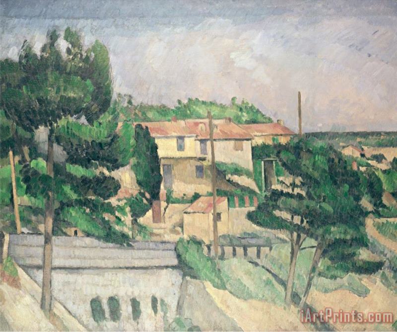 Viaduct at Estaque painting - Paul Cezanne Viaduct at Estaque Art Print