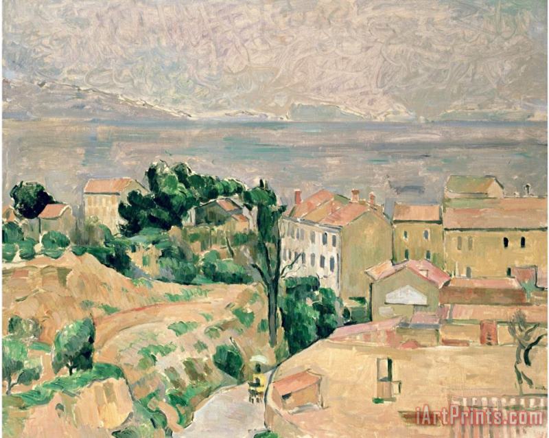 Paul Cezanne View of L Estaque Art Painting