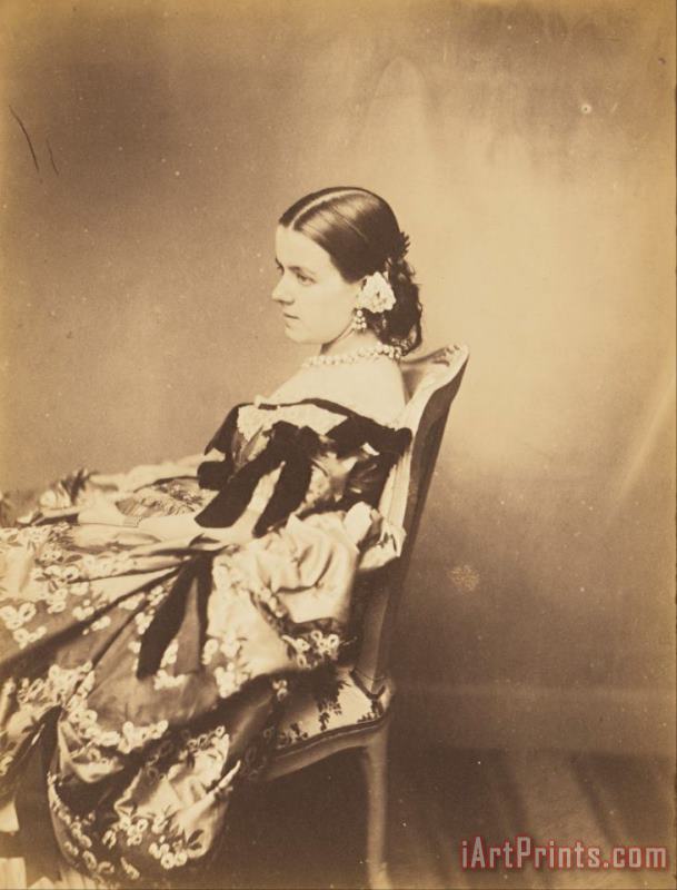 Paul De Gaillard Portrait of a Woman Seated in Profile Art Painting