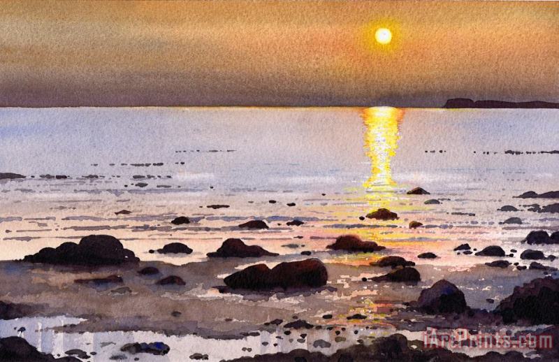 Sunset over Cara painting - Paul Dene Marlor Sunset over Cara Art Print