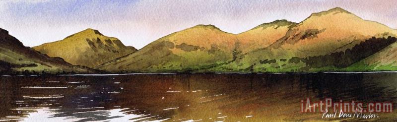 Towards Great Gable across Wast Water painting - Paul Dene Marlor Towards Great Gable across Wast Water Art Print