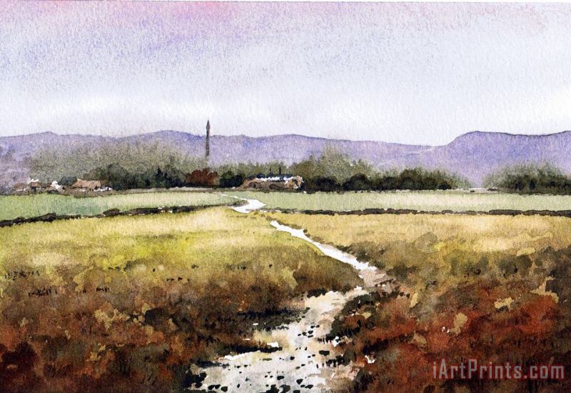 View from Norland Moor painting - Paul Dene Marlor View from Norland Moor Art Print