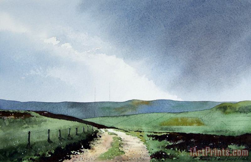 View over Pole Moor painting - Paul Dene Marlor View over Pole Moor Art Print