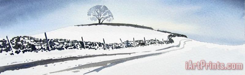 Winter Snow in the Dales painting - Paul Dene Marlor Winter Snow in the Dales Art Print