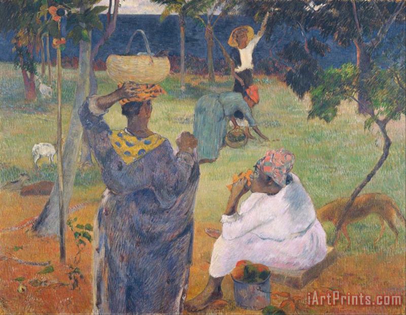 Paul Gauguin Among The Mangoes at Martinique Art Painting