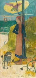 Paul Gauguin Breton Girl Spinning