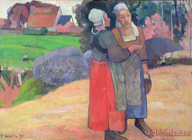 Paul Gauguin Breton Peasants Art Painting