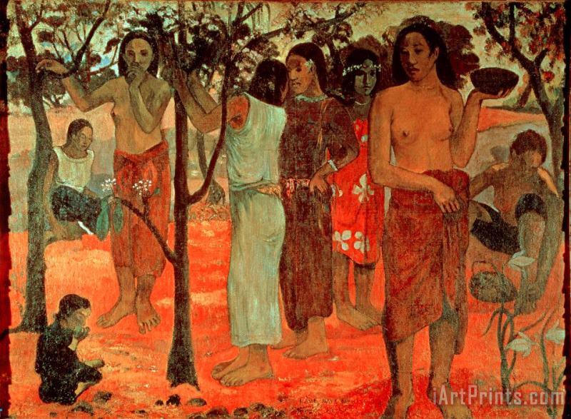 Delightful Days painting - Paul Gauguin Delightful Days Art Print