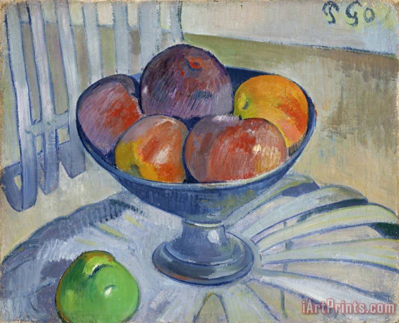 Fruit Dish on a Garden Chair painting - Paul Gauguin Fruit Dish on a Garden Chair Art Print