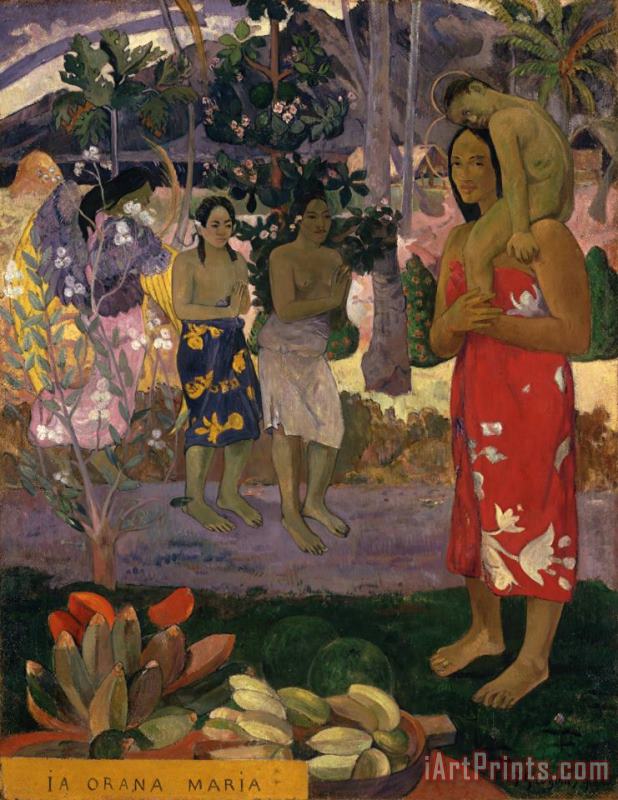 Paul Gauguin Ia Orana Maria (hail Mary) Art Painting