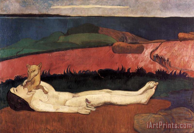 Loss of Virginity painting - Paul Gauguin Loss of Virginity Art Print