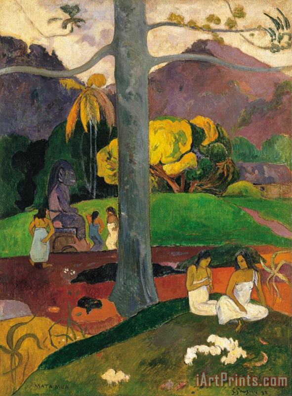 Paul Gauguin Mata Mua (in Olden Times) Art Painting