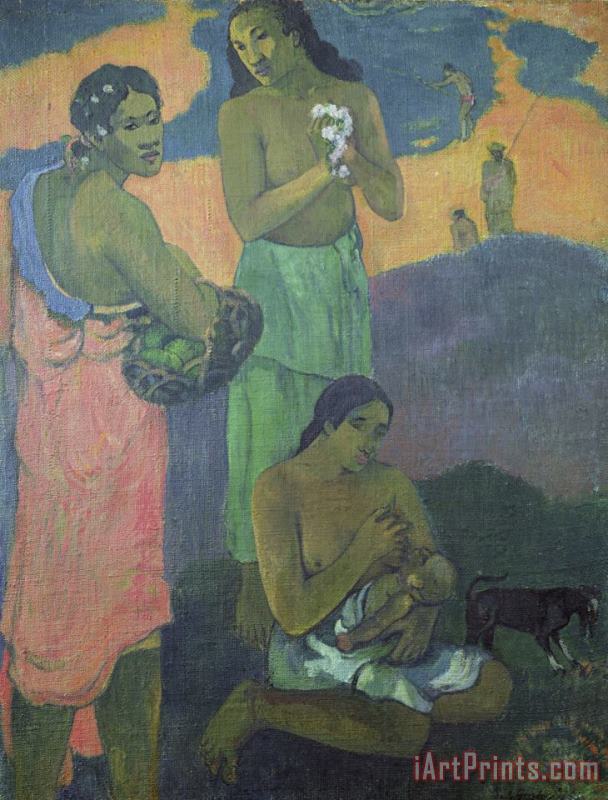 Paul Gauguin Maternity, Or Three Women on The Seashore Art Print