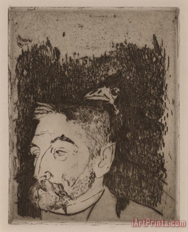 Portrait of Stephane Mallarme painting - Paul Gauguin Portrait of Stephane Mallarme Art Print