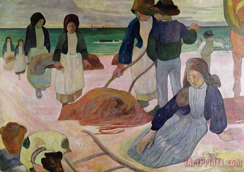Seaweed Gatherers painting - Paul Gauguin Seaweed Gatherers Art Print