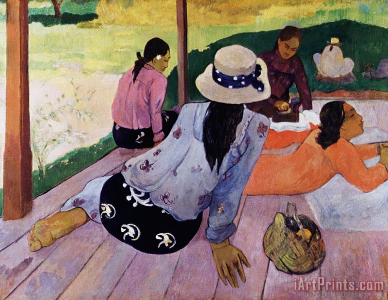 Siesta painting - Paul Gauguin Siesta Art Print