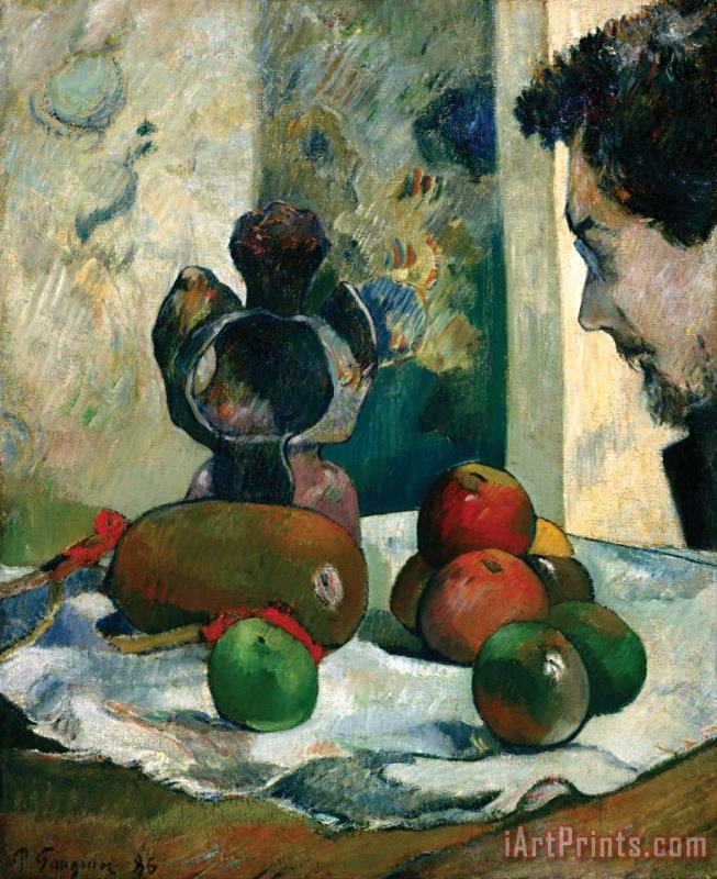 Still Life with Profile of Laval painting - Paul Gauguin Still Life with Profile of Laval Art Print