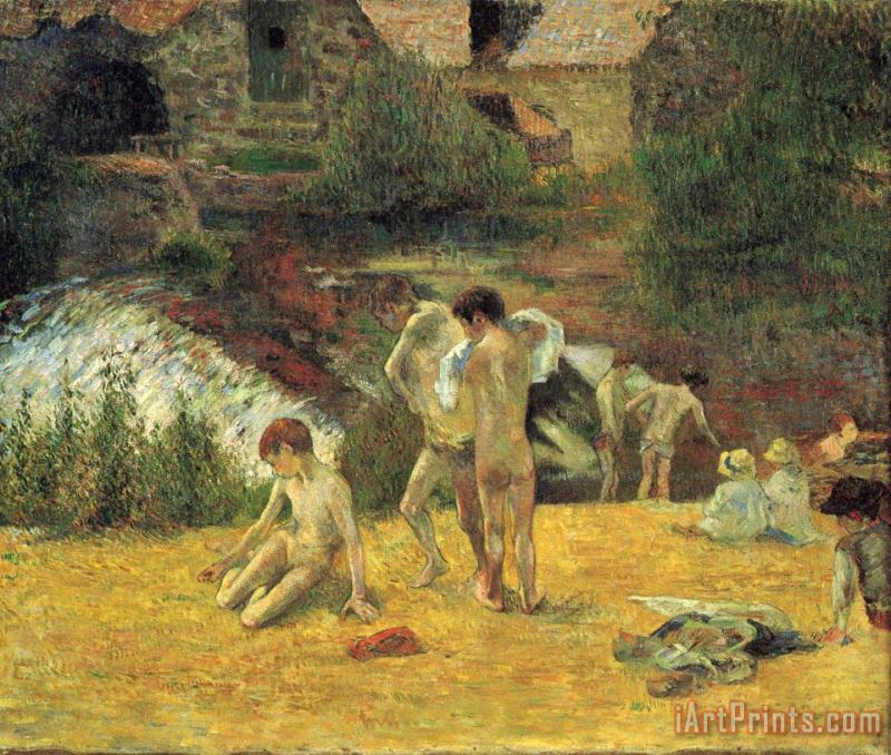 Paul Gauguin The Bathing Mill Bois D'amour Art Print