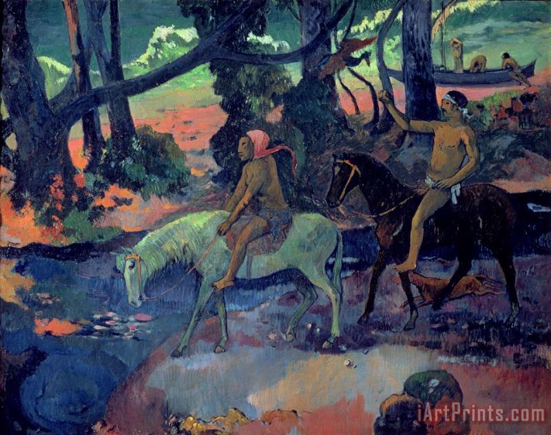 Paul Gauguin The Escape Art Painting