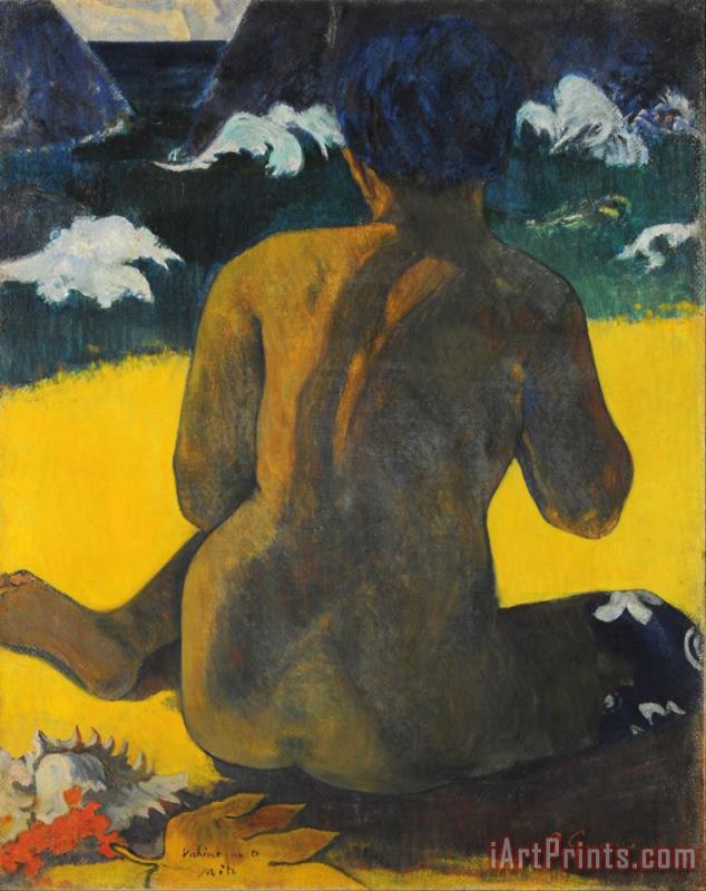Vahine No Te Miti (femme a La Mer) painting - Paul Gauguin Vahine No Te Miti (femme a La Mer) Art Print