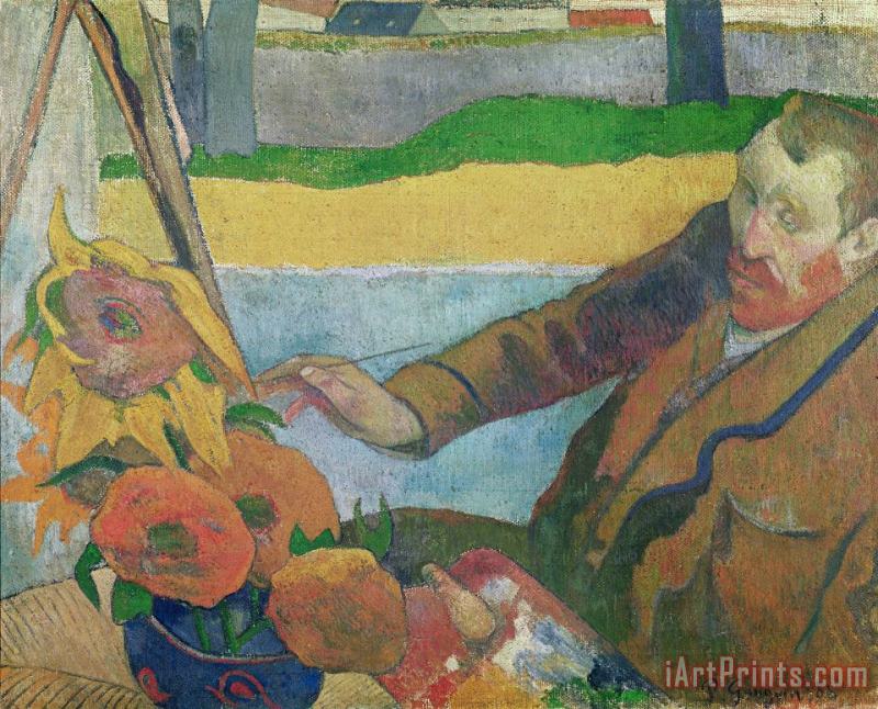 Paul Gauguin Van Gogh painting Sunflowers Art Print
