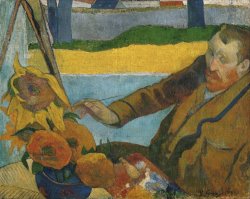 Paul Gauguin Vincent Van Gogh Painting Sunflowers
