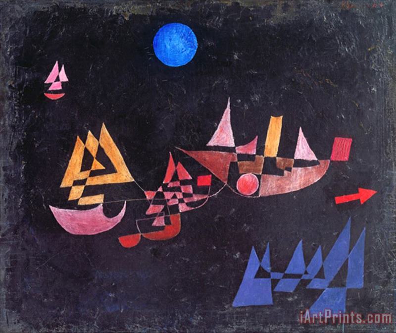 Paul Klee Abfahrt Der Schiffe 1927 Art Painting