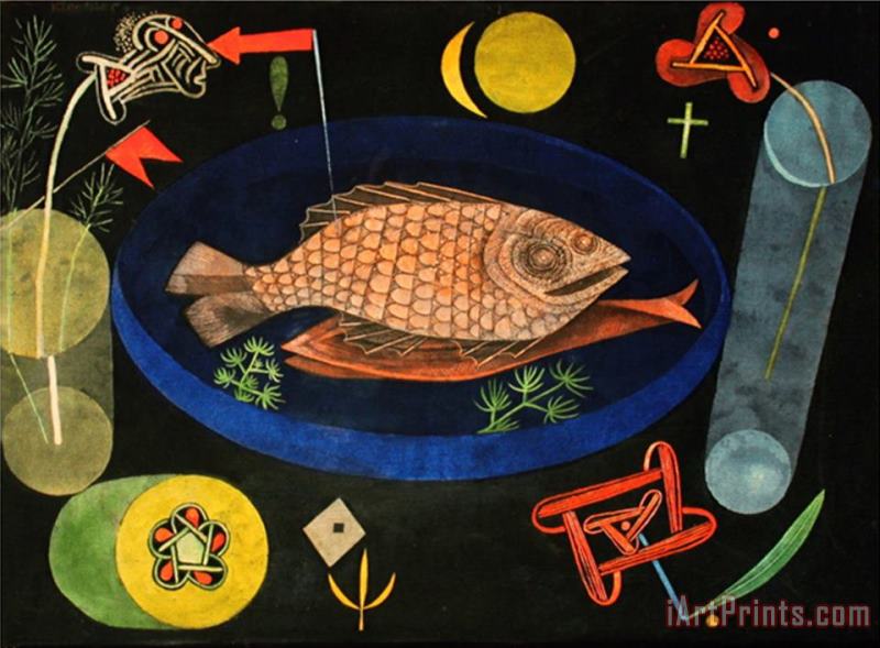 Paul Klee Around The Fish Art Painting