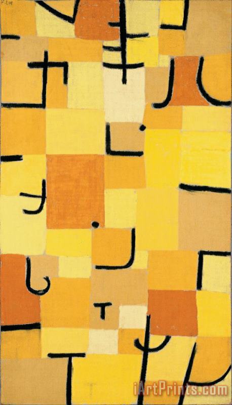 Paul Klee Characters in Yellow 1937 Art Painting