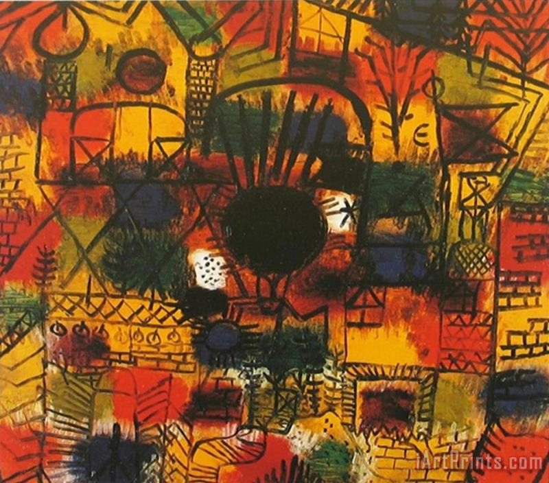 Paul Klee Composotion with Black Focus Art Painting