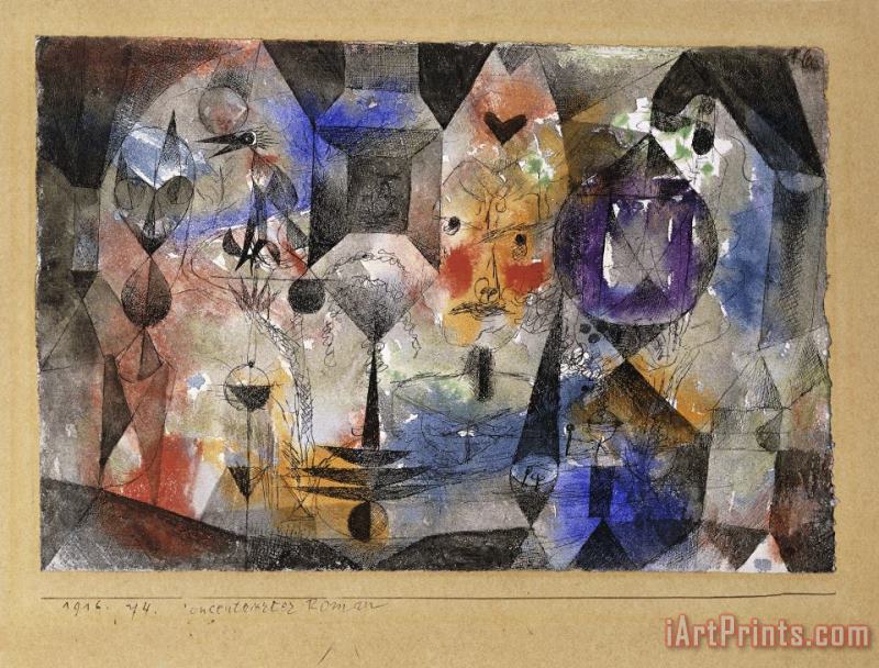 Paul Klee Concentrierter Roman Art Print