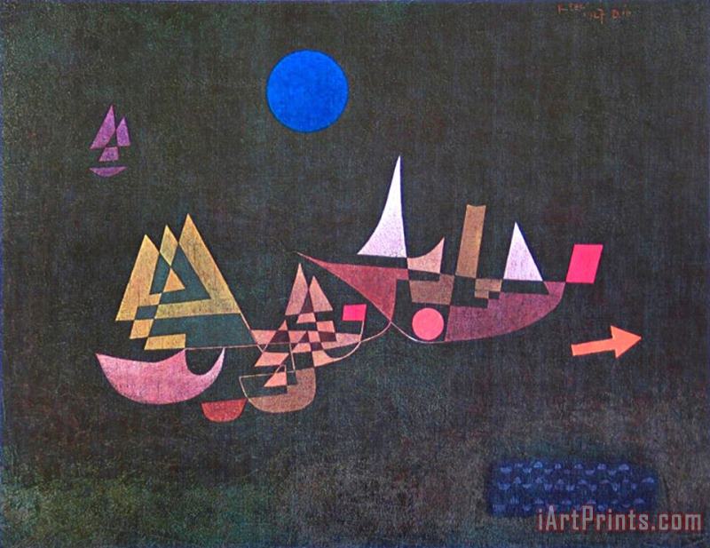 Departure of The Ships 1927 painting - Paul Klee Departure of The Ships 1927 Art Print