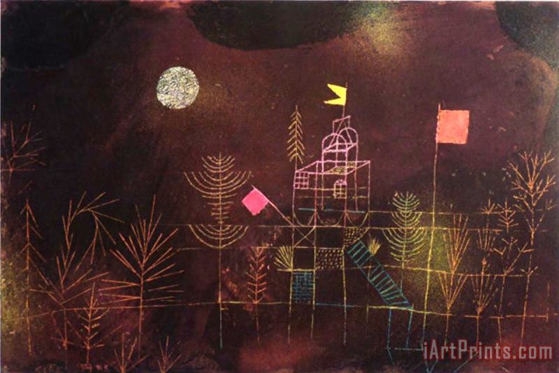 Paul Klee Flagged Pavilion Art Print