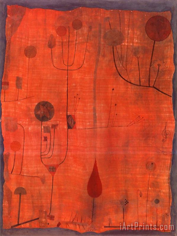 Paul Klee Fruchte Auf Rot C 1930 Art Print
