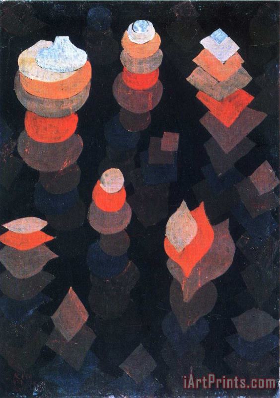 Growth of The Night Plants 1922 painting - Paul Klee Growth of The Night Plants 1922 Art Print