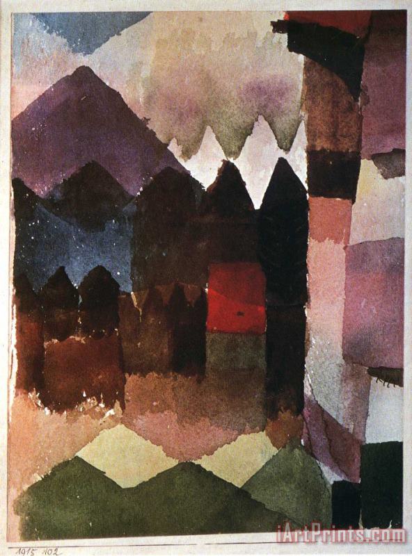 Paul Klee Hairdryer in Marc's Garden 1915 Art Print