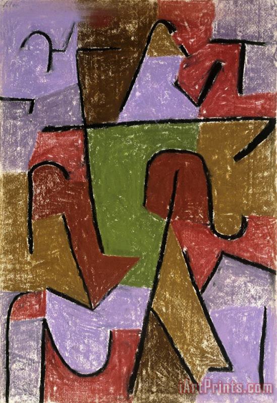 Indianisch painting - Paul Klee Indianisch Art Print