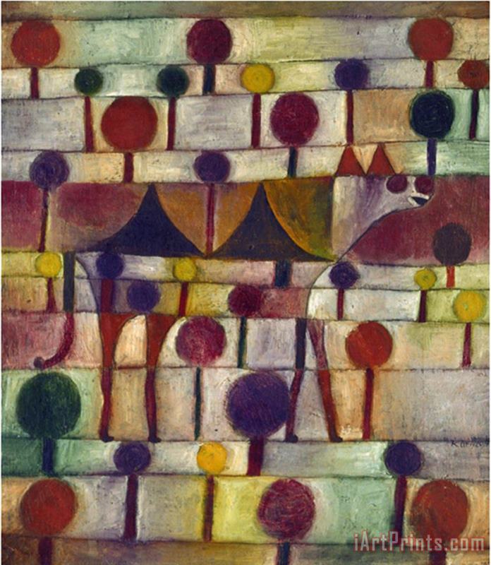 Paul Klee Kamel in Rhythmischer Baumlandschaft 1920 Art Print