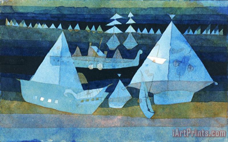 Paul Klee Little Regatta Art Painting